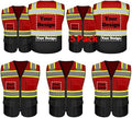 Safety Vest Customize Logo with 5 Pockets & Zipper Reflective High Visibility Vest Class 2 Outdoor Workwear by evershare