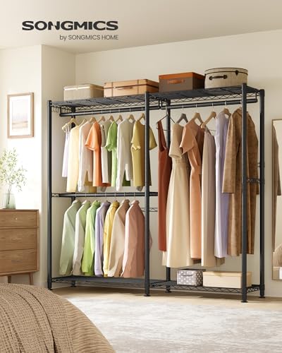 SONGMICS Closet Organizers and Storage, Clothes Rack with Shelves - Image 2