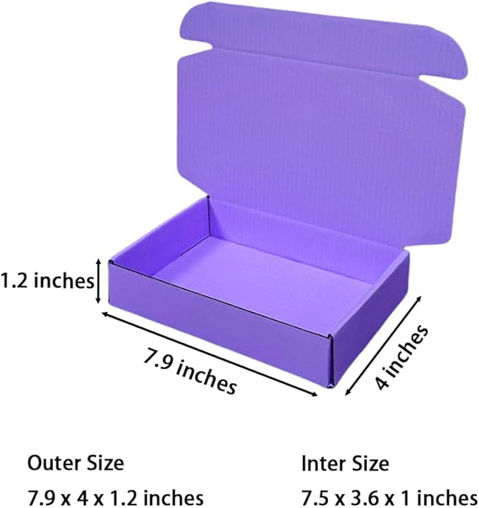 50 Pcs 7.9 x 4 x 1.2 inches Shipping Boxes - Image 2