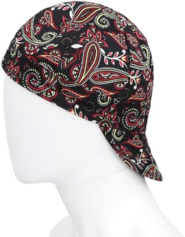 BOCOMAL FR Welding Cap Paisley Printed CAT2 Midweight 6 Pannel Welder Caps - Image 5