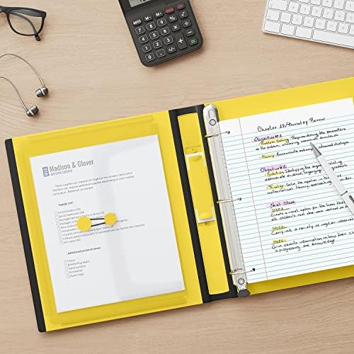 Staples Better Binder, 1.5-Inch D-Ring View, Yellow, 350 Sheets - Image 6