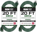 Iron Forge Cable 16 Gauge Heavy Duty Green Extension Cord, 20 Ft - SJTW by IronForgeCable