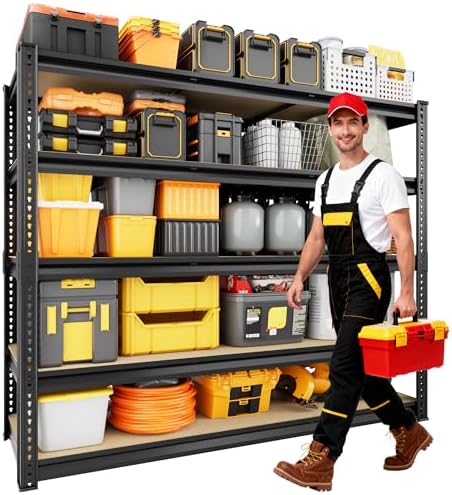 48" W Garage Shelving Storage Shelves 5 Tier Heavy Duty Shelving - Image 6