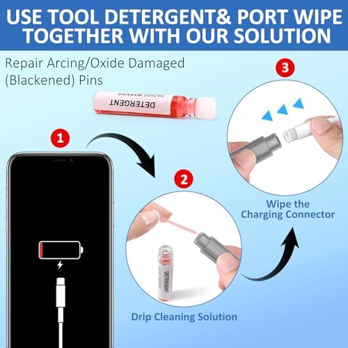 iPhone Cleaning Kit for Charging Port, Cleaner Kit for AirPod Phone, Grey - Image 6