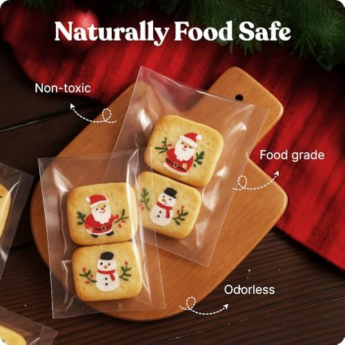 5x7 Self Sealing Cellophane Bags (200 Pack) - Clear Cookie Bags With Seal - Image 5