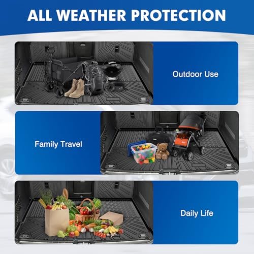 Mixsuper Cargo Liner for Volvo XC60 2018-2024 2025, All Weather Trunk Mat Backrest Mat TPE Back Seat Cover Protector for XC60 Accessories - Image 6