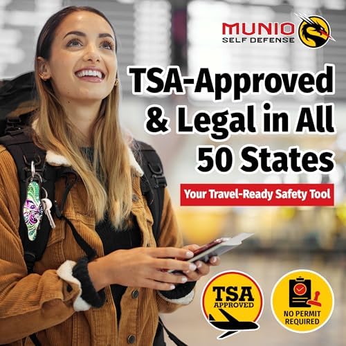 MUNIO Self Defense Keychain – Lightweight, Stylish & Portable Safety Tool for Women & Men – Non-Lethal Kubotan, Easy to Use - Image 4