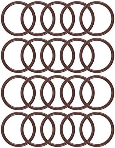 uxcell Fluorine Rubber O-Rings 22mm OD 18mm ID 2mm Width, Metric FKM Sealing Gasket, Pack of 20 by uxcell