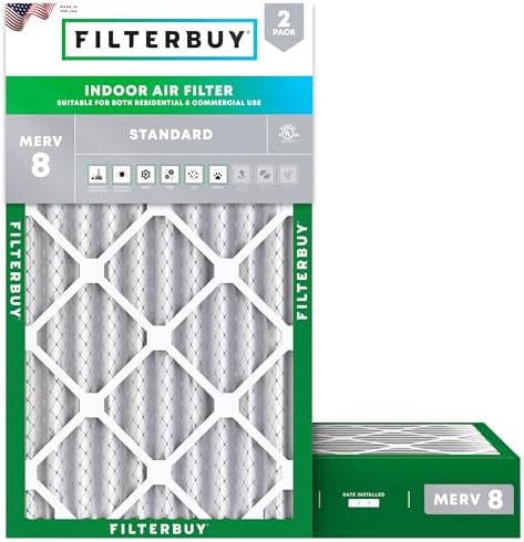 Filterbuy 12x30.5x4 Air Filter MERV 8 Dust & Allergy Defense (2-Pack) by Filterbuy