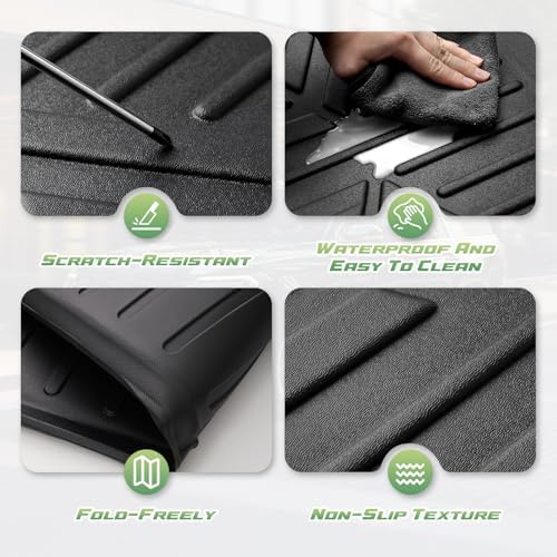 Cargo Liner for Hyundai Santa FE 2024 2025 2026, All Weather Cargo Mat for Santa Fe Accessories, Heavy Duty Trunk Mat with Backrest Mats, Car Accessories - Image 4