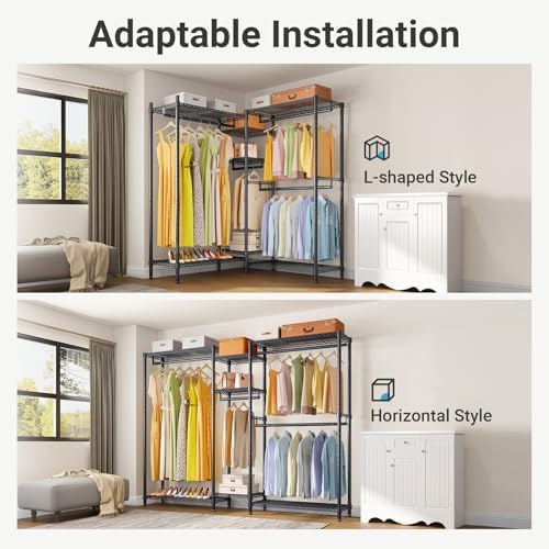 VIPEK Classic V6 Plus Wire Garment Rack, Dynamic Closet System Adjustable - Image 2