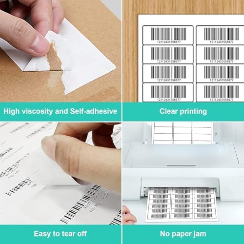 1" X 2-5/8" Address Labels 30 Per Sheet Sticker Paper for Laser and Inkjet Printers, 8.5"×11" White- 6000 Labels - Image 4
