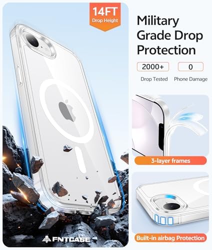 FNTCASE for iPhone 17e/ iPhone 16e Case, Fit for Magsafe, Screen Protector - Image 5