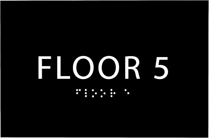 6" X4" Floor 5 Sign by ADACentralSigns