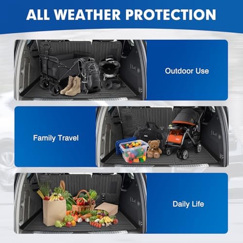 Mixsuper Cargo Liner for Chevy Suburban/GMC Yukon XL 2021-2026, All Weather Trunk Mat Backrest Mat TPE Back Seat Cover Protector for Suburban Yukon XL Accessories - Image 6