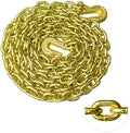YATOINTO G80 Transport Binder Chain 5/16 Inch x 20 Foot Safety/Binder Chain with Clevis Grab Hooks 4,900 lbs Safe Working Load Logging Chain for Transporting Towing Tie Down Binding Equipment by YATOINTO