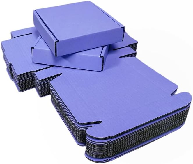 15 Pcs 5.1 x 5.1 x 1.2 inches Mini Size Shipping Boxes Corrugated Cardboard - Image 4