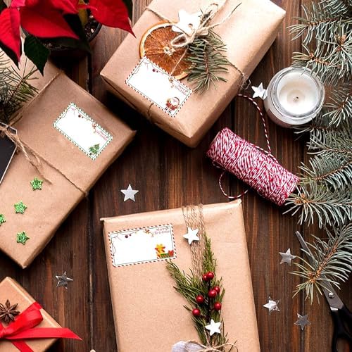 Merry Christmas Direct Thermal Labels Stickers Watercolor Small Business Thermal Stickers 1.25x2.25 Inch Multi-Purpose Thermal Sticker Labels Printer for Inventory, Address, Name Gift Tag 500 Pcs - Image 5