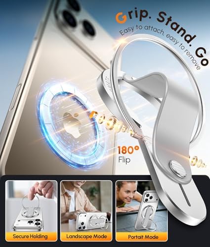 GripMate 2nd Magnetic Phone Ring Holder, Slim MagSafe Finger Loop Grip - Image 2