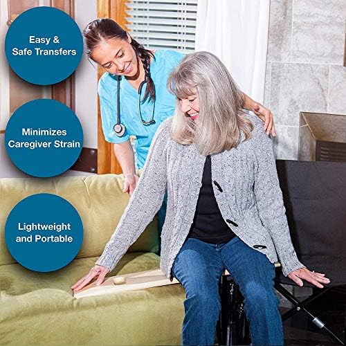 DMI Transfer Board and Slide Board made of Heavy-Duty Wood for Patient,Senior and Handicap Move Assist and Slide Transfers,FSA and HSA Eligible,Holds up to 735 Pounds,2 Cut Out Handle,32 x 10 x 1 - Image 5