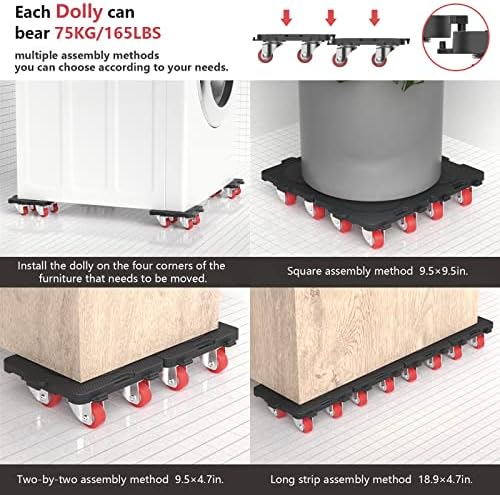 ONEON Furniture Mover with Wheels - Add Connect Dolly 4 Pack - Image 5