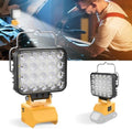 54W LED Work Light for Dewalt 20V Battery, 7600LM Cordless Work Light Dual Switch Battery Protection, Portable Flood Light with USB & Type C Charger Port for Workshop, Camping, Outdoor by XCOFZOB