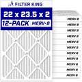 Filter King 22x23.5x2 Air Filter MERV 8, AC Furnace Filters (12-Pack) by FilterKing