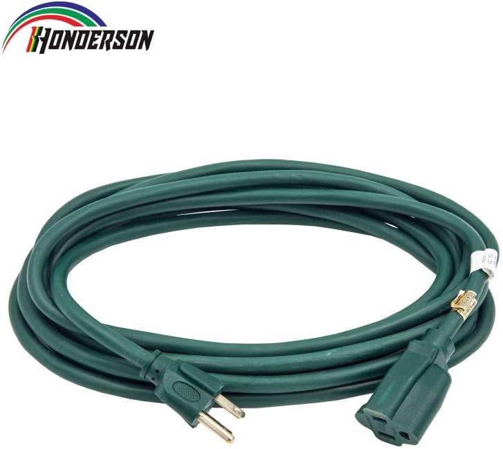 10FT Outdoor Extension Cord-16/3 SJTW Durable Green Extension Cord for Christmas Lights with 3 Prong Grounded Plug for Safety,Great for Outside Christmas Decorations - Image 2