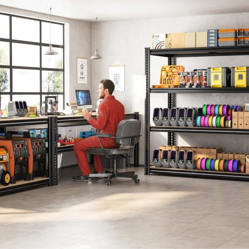 ROOMFAVE 60" W Garage Metal Shelving 2800LBS Storage Shelves, 4 Tier - Image 6