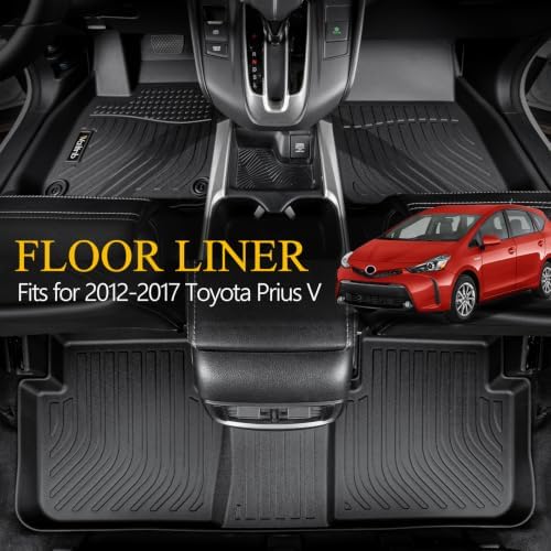 Floor Mats for Toyota Prius V 2012-2017 All Weather Floor Liners - Image 2