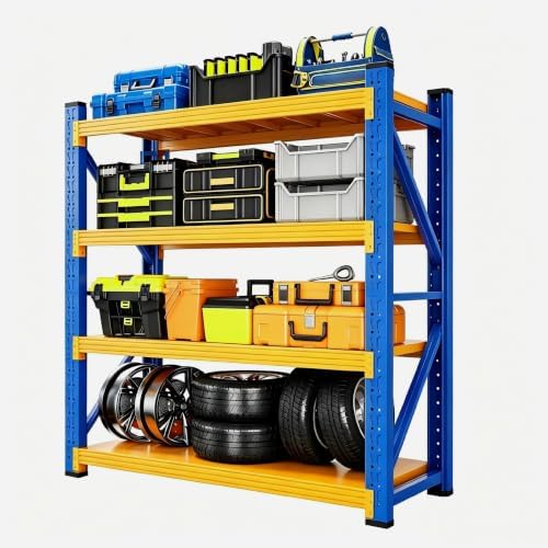 Heavy‑Duty Metal Garage Shelving Unit, 3000 LBS Total Load Capacity by KOBITOGarageStorageShelves