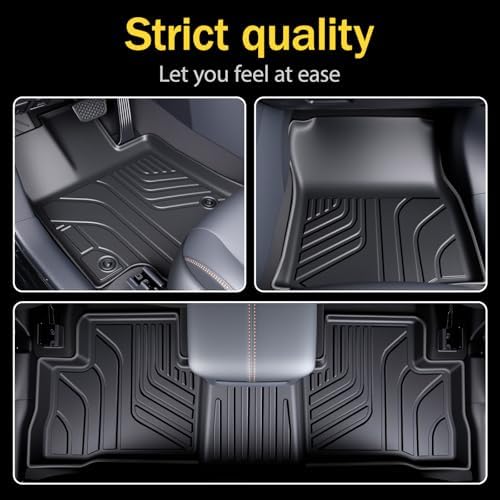 Floor Mat Replacement for 2019-2025 RAV4 ((Include Hybrid) Floor Mats All-Weather TPE Car Floor Mat - Rubber Floor Mat for First and Second Row - Non-Slip Car Mat Accessories - Image 4