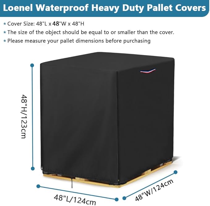 Pallet Cover, Waterproof Heavy Duty Large Pallet Covers Fade Resistant Cargo - Image 3