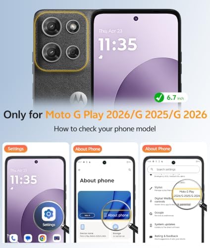 FNTCASE for Moto G Play 2026 / G 2026 / G 2025 Phone Case, Screen Protector - Image 2
