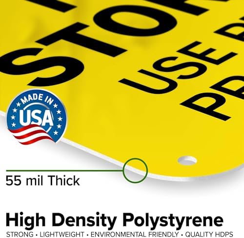 Caution Pesticide Storage Area Use Proper Personal Protective Equipment Sign, 18x24 Inches, 55 mil thick HDPS (high density polystyrene), Made in USA by My Sign Center - Image 3