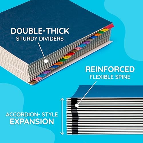 Blue Summit Supplies Expanding Desk File Sorter, Alphabetical, Letter Size - Image 3