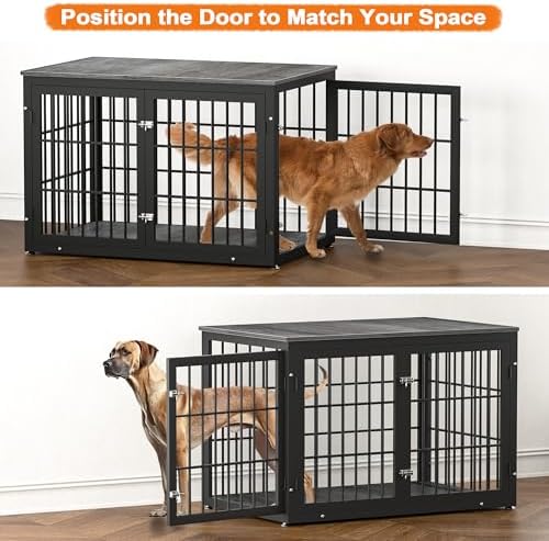 rehomerance 46" Heavy Duty Dog Crate Furniture for Large Dogs - Image 5