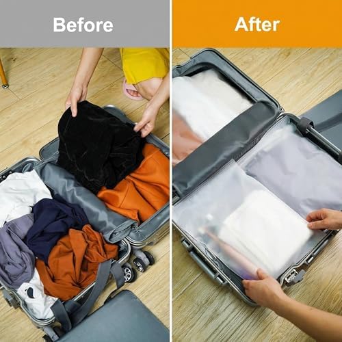 14 x 20 Inch Clothes Packaging Bags for Shipping, 50 Pcs Plastic Frosted Zipper Slider Bags without Vent Hole for Clothing, T-shirt, Travel Storage, Small Business, 3 Mil - Image 4