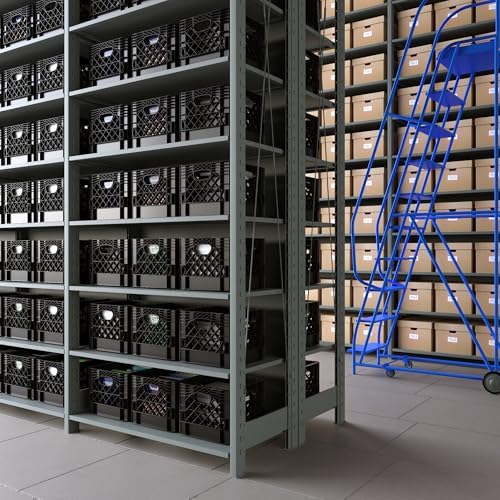13 in. x 13 in. x 11 in. Heavy-Duty Black 16 Qt Milk Crate | 3 Pack | Stackable Storage Container with Handles - Image 6