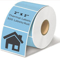 2" x 2" Thermal Labels Stickers Blue, Square Thermal Shipping Stickers by BriCabel