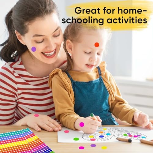 3000 PCS 1/2 Inch Colored Dot Stickers Round Color Coding Labels Circle Dots Labels Price Stickers Polka Circle Dots Sticker Label Sticker for Office, Classroom, Papers Etc - Image 6