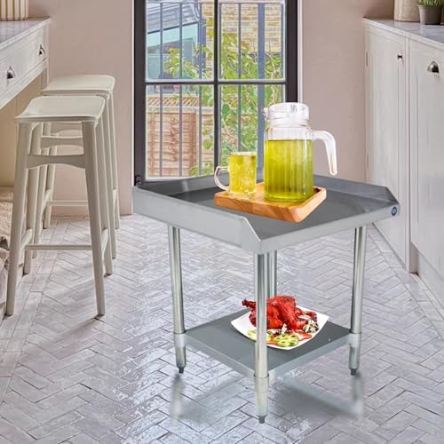 Stainless Steel Equipment Grill Stand with Adjustable Undershelf | Heavy Duty 18-Gauge Top | NSF Certified for Commercial Kitchen & Utility Use (24"x24") - Image 4