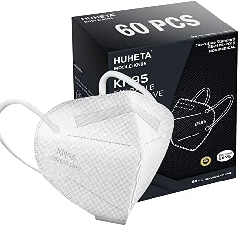 HUHETA KN95 Mask, 5 Ply Protective Dispoasable Masks Filter Efficiency≥95% by HUHETA