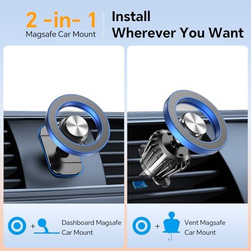 Kaistyle for Magsafe Car Mount【Strong Magnet】Magnetic Phone Holder for Car Phone Holder Mount Dash Mounted Holders Cell Phone Holders for Your Car Accessories for Women Men for iPhone 18 Pro Max 17 16 - Image 2