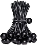 30-Piece Ball Bungee Cords, The Size of Bungee Cords with Balls: 6 ", UV Resistant, Antioxidant, Secure Tie Down. (30, Black&White 6") by Yelier