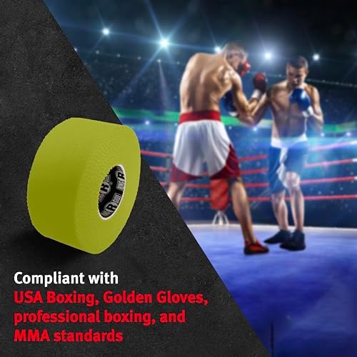 Ringside 1” Athletic Trainers Tape, 3 Rolls, Adhesive Cotton, Yellow - Image 5