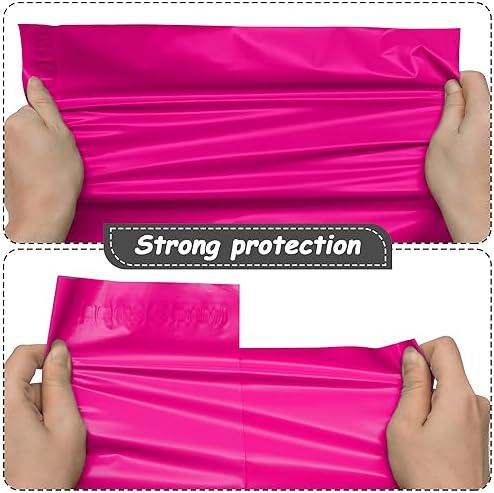 JinRuiKJ Poly Mailers 9x12 Inch, 100 Pcs Shipping Bags, Rose Red - Image 4