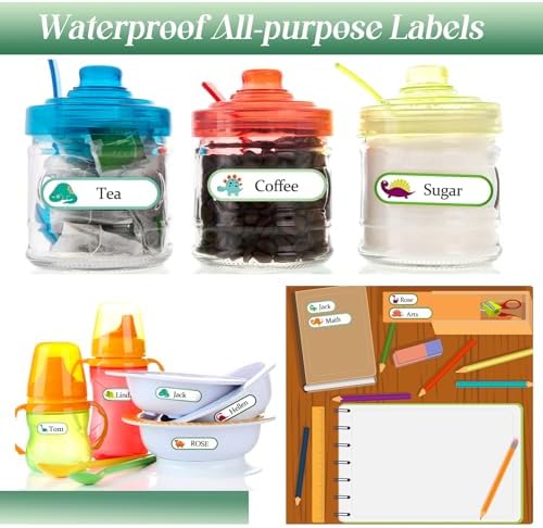 Waterproof Name Labels for Kids Daycare 320 Pcs, Dinosaur - Image 6