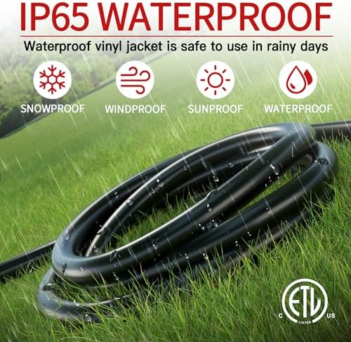 Skrizcable 6 FT 12 Gauge Extension Cord Outdoor, Black Power Cord - Image 7