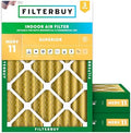 Filterbuy 16x20x4 Air Filter MERV 11 Pet & Allergy Defense (3-Pack) by Filterbuy